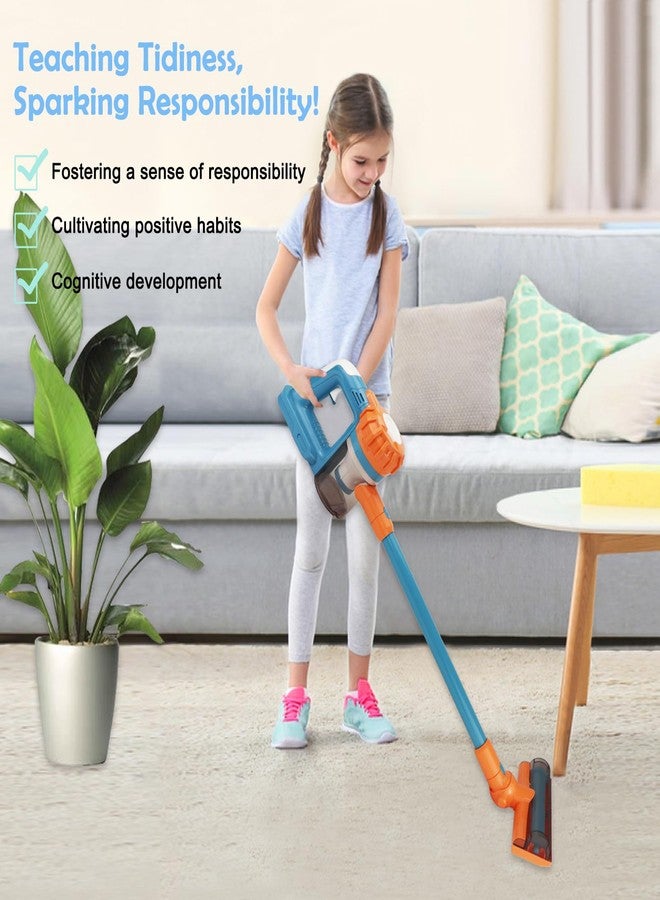 BAYMI Kids Vacuum That Really Works 9Pcs Aged 3+ Kid Cleaning Set for Toddlers Toy Cleaner Kids Broom and Dustpan Set Scrub Brushes Baby Boy Girl Gifts ( 950Blue) - Image 5